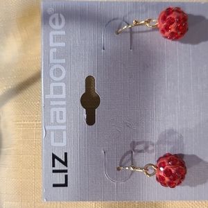 3/$15 Liz Claiborne Dainty Red Ball Earrings (Lot 205)